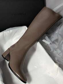 2025 New Leather Thigh-High Boots, Knee-High Boots, Classic Boots, Fall, Winter, Autumn, Elegant Korean Style Slim Fit Heeled Boots,Party