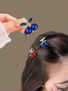 20 cái/10 cái/6 cái/4 cái/2 cái/1 cái Kẹp tóc nhỏ hình quả anh đào, phụ kiện tóc xinh xắn, màu ngẫu nhiên, trang trí tiệc, kẹp càng cua thanh lịch, chủ đề mùa hè, bãi biển, kỳ nghỉ. - Nhiều màu - Xem 9