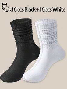 40双/30双/24双男女通用舒适运动袜，适合运动和训练，女士长袜，休闲和商务装，抗菌，柔软，黑白，防臭，吸湿排汗，柔软轻便，适合秋冬，20双/10双/8双/6双/4双/2双 - 彩色 - 查看 44