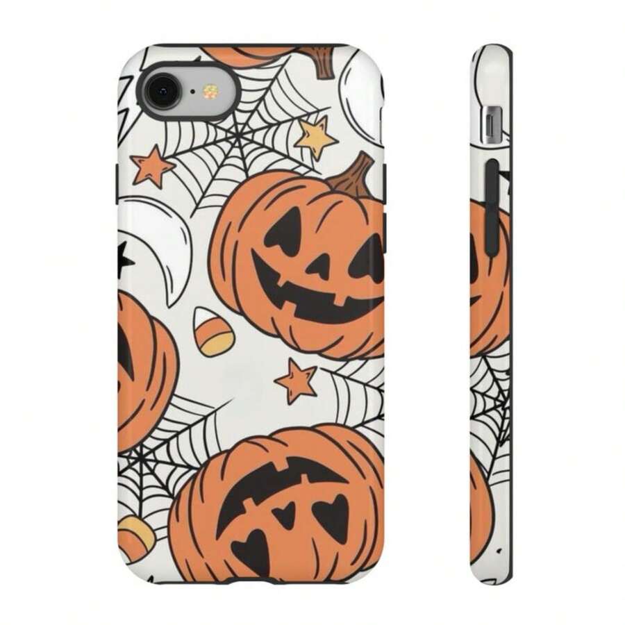 Halloween Phone Case, Spooky Pumpkin Design, Tough For IPhone Cover, Autumn Gift, Festive Fall Accessory