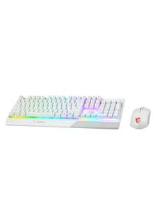 MSI Vigor GK30 Gaming Keyboard & GM11 Gaming Mouse Combo - Mechanical Membrane Switches, 6-Zone RGB, Water Repellent & Splash-Proof, 5000 DPI - White - 白色 - 查看 8