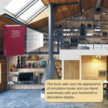 Scatola di sicurezza decorativa a forma di libro con serratura a chiave, scatola di archiviazione finta da libro, adatta per libreria domestica, negozio, salvadanaio, archiviazione documenti, colore nero