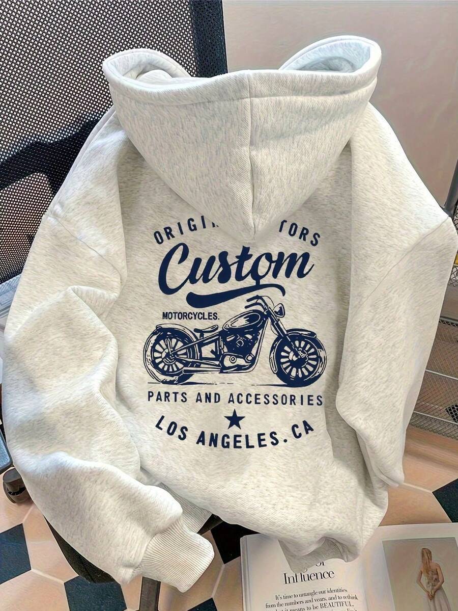 Women's Lightweight Loose Korean Style Hooded Sweatshirt Jacket, Soft Casual Pullover For Spring & Autumn (Machine Washable) - Minimalist Fashion, Outerwear, Design, Stylish Coat, Essential For Women