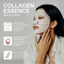 1/5/10/15pcs Korean Collagen Moisturizing Face Mask. Replenish Skin Moisture, Moisturize And Control Oil, Brighten Complexion, Repair Sun Damage, Even Out Skin Tone, Reduce Wrinkles, And Make Skin Radiant. Improve Skin Elasticity, Smooth Skin, And Improve Dullness. - Multicolor - View 2