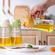2 In 1 Oil Dispenser and Oil Sprayer for Cooking Adjustable Spray Bottle with Dual Functionality for Kitchen Use Ideal for Olive Oil Vegetable Oil and Other Cooking Oils Black+Orange Design Perfect for Salad Dressing Baking and Grilling Applications - NegroNaranja - Ver 6