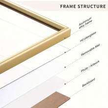 1pc/2pcs Metal Photo Frame, Aluminum Frame, Suitable For Wall Or Desktop Display, Poster, Art Painting, Minimalist & Fashionable Aluminum Alloy Frame, Suitable For Home Living Room, Bedroom, Office Decor, Sizes Include Gold, Silver, Black Aluminum Frames, 30X40cm/A3/A4