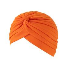 1pc Unisex Turban Headband With Twisted Knot & Pleated Design, Breathable & Lightweight, Classic Solid Color Headwrap, Versatile For Outdoor, Yoga, Sports, Casual Wear