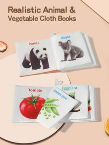 6pcs Newborn Early Education Cloth Books Set - 0-6 Months Baby Waterproof Tear-Resistant Cognitive Toys, 6 Themes Crinkle Paper Grab Training, Milestone Gift For Newborn, Christmas/Halloween/Thanksgiving Holiday Gift