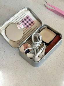 3PCS Silver Metal Hollow Rectangular Hinge Tin Can - Sticker Mini Portable Box, Small Storage Box, Mini Iron Folding Box, Used For Storing Push Pins, Jewelry DIY, Gifts, Jewelry, Pills, Candies, Matches, Soap, Sewing Supplies. Returning To School, Outdoor Travel Supplies, Home Organization And Storage Are Essential Gifts For Christmas Gifts - Silver - View 2