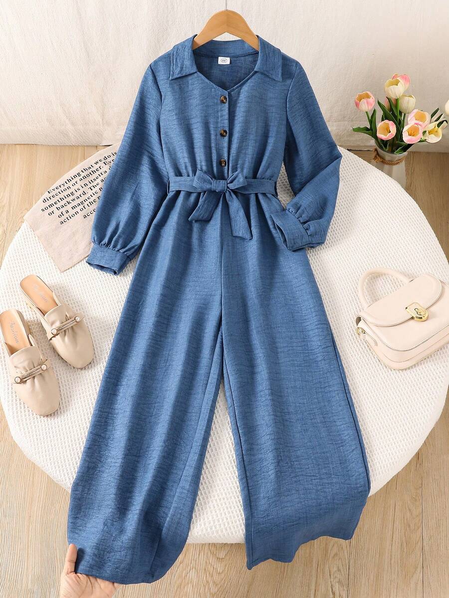 Left Mama 女童休闲长袖连体裤，春秋季