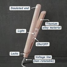 CRASTS Professional Pink& White Color,Hair Straightener,Flat Iron,Hair Iron,Heatting Fast,LCD Dispaly,Quick Temperature Adjustment,Titanium Hard Plate,Home&Salon Use,Hair Care Gift,HS-043