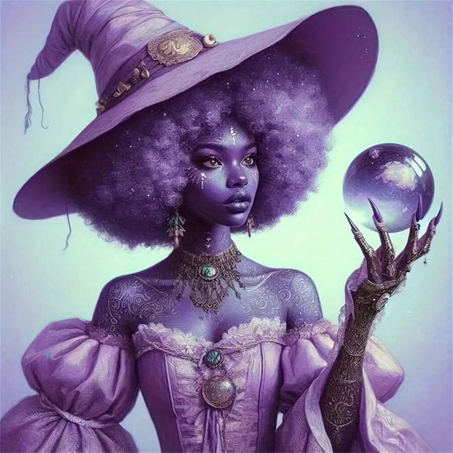 1pc 5D Diamond Painting Kit, Round Acrylic Diamond Art Embroidery Set, DIY Craft For Beginners, Home Wall Decor Gift, Unframed - 彩色 - 查看 1