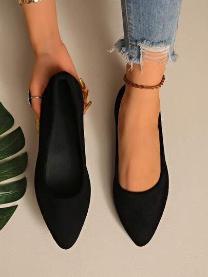 0.5 Size Smaller, Women's Pointed Toe Mary Jane Flats - Lightweight & Comfortable, Suitable For All Seasons, Versatile, Elegant & Charming, Graceful & Proper - Low-Cut Casual Shoes, Classic & Never Out Of Style