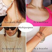 Cadena Gafas 9 Piezas, Cordones para Mascarillas Gafas, Cadena para Gafas Mujeres Hombres Cadenas para Gafas de Sol de Metal Cadenas Gafas con Cristal Cuentas Elegante Gafas Cadena Retenedor para Gafas Mltiples Aplicaciones - A - Ver 7