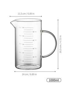 choxila 1pc High Borosilicate Glass Coffee Cup Measuring Cup Glass With Handle Graduated Cup Coffee Milk Juice Measuring Cup Transparent Glass Back To School - Coffee Measuring Cup - View 15