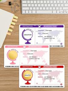 Customized Personalized Scratch Cards, Boarding Passes, Vacation Scratch Cards, Surprise Travel Scratch Cards, Vacation Gifts, Surprise Vacation Destinations, Gifts For Vacation Parties - Multicolor - View 8