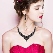 In Stock Immediate Dispatch CSY 4 Pcs/Set Austrian Necklace Earrings Bracelet Ring Bridal Jewelry Sets Brides Wedding Party Costume Accessories Gifts Women Valentine's Day CIRY - 02-玫瑰金-桃色 - 查看 3