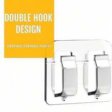 10/20pcs Outdoor String Light Hooks With Adhesive Strips - Waterproof, UV-Resistant, No Damage, Tool-Free Installation, Suitable For Holiday, Patio, Garden, Balcony Decor, Wire Holders For Hanging Decorations, Home Decor, Party & Christmas Storage - 彩色 - 查看 4