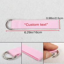 Personalized Name Tag, Diffrent Color Tag, Sports Bag Tag, School Bag Tag, Backpack Tag, Custom Keychain, Lunch Bag Tag Wrislet Personalized, Personalized Tag, Personalized Bag Tag, Gift Idea, Nametag, Bag Accessory, Bag Tag, Luggage Tag, Zipper Pull, Embroidered, Cotton Webbing, Personalized Nametag, Kids Accessory - Multicolor - View 6
