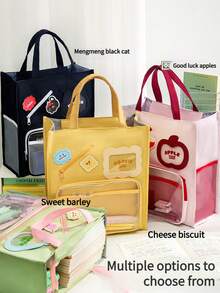 1 件大容量儿童辅导包 - 多隔层帆布手提书包，适合在校学生，家庭作业整理器，带文件袋，可存放美术用品，学习手提包，适合男孩和女孩 - 魔鬼氈補習袋 - 查看 2