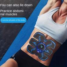 TAIMASI EMS Abdominal Muscle Trainer LCD Screen Muscle Stimulator Portable Muscle Trainer 10 Modes 20 Intensities For Men And Women, Muscle Training Device, Physical Device, Modern Fitness Gadget, Lightweight Trainer, Durable Construction, Sturdy Stimulator, Electrical Muscle Stimulation, Fitness Enthusiasts, Home Workout Lovers - Perfect For Christmas, New Year's, Valentine's Day, And Father's Day Gifts - 3pc腹肌貼 - 查看 4