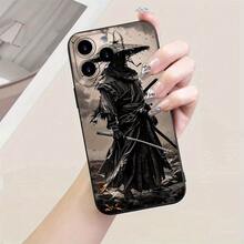 Una funda de teléfono creativa diseñada como un samurái, hecha de material TPU, que proporciona protección a prueba de golpes para varios modelos de  (incluyendo 16, 15, 14, 13, 12, 11 Pro Max/Plus/Pro/Mini, XR, XS, X MAX y 7 8G Plus). - Mezcla de colores - Ver 5