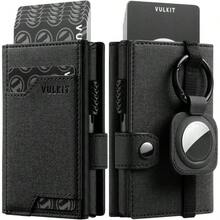 - Airtag Cartera para Hombre RFID Bloqueo Tarjetero para Caballero, regalos billeteras de hombres con llavero dia del padre porta minimalista Wallet negro - Negro + Minimalista - Ver 1