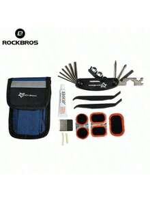 ROCKBROS 1pc Bike Inner Tube Puncture Repair Kit - Portable With Patches & Glue