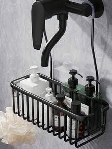 1 件不锈钢壁挂式浴室挂篮收纳架 - 轻质淋浴架，用于放置洗发水和配件、浴室收纳和储物、淋浴架 - 彩色 - 查看 14