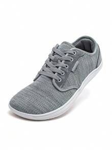 HOBIBEAR 宽楦男士时尚运动鞋，透气织物鞋面，橡胶鞋底，适合跑步、徒步和日常穿着，休闲系带款式，四季皆宜，户外鞋履 | 简约运动鞋 | 透气面料 - 淺灰色 - 查看 3