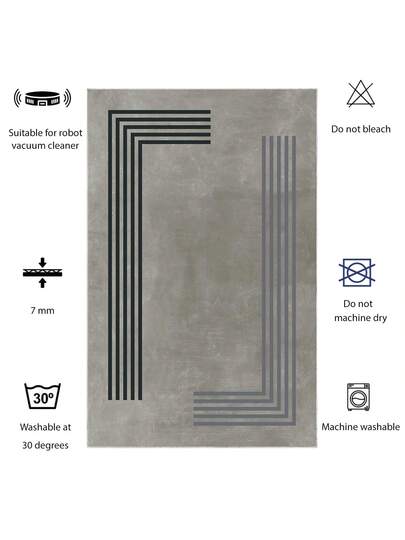 MADE IN TURKEY Pearl Digital Non Slip Printed Turkish Vloerkleed AL4010 Zachte Touch, Washable Tapijt Felt Backing PC's Moderne ative Vloer Mat, Living Room, Bedroom, Kitchen, Hallway Or Entryway Available In Sizes (50x80 40x60, 50x100 50x60, 50x120 40x80, 50x160 60x100 Cm). Quick Drying, Highly Absorbent, Soft, Com Tafel Both Indoor Outdoor view 5