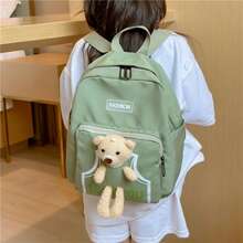 Women's Backpack Random Shipment Model Small Girl With Teddy Bear Decoration Cute Casual Backpack - 綠色 - 查看 6