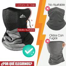 HEKE Bufanda, Transpirable Asamontaas para el Cuello Mujeres y Hombres, Protector Deportiva Bandanas, Mascara Diadema por Ciclismo, Pesca, Senderismo - Gris - Ver 3