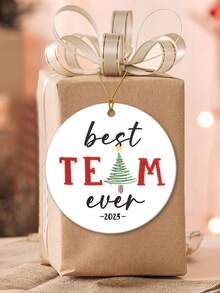 Best Team Ever 2025, Christmas Tree Round Acrylic Ornament, Christmas Home Decor, Christmas Tree Decoration Hanging Ornament, Coworker Friend Ornament, Coworker Appreciation, Thank You Gifts, Work Bestie Friendship Gifts Christmas Decorations Room Decor