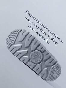 Plus Size Men's Solid Color Warm Plush Lined Slippers, Comfortable Indoor Home Slippers, Thick Sole, Odor-Resistant, Autumn/Winter