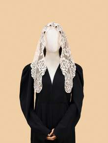 1pc Paisley Pattern Boho Polyester Chiffon Lace Trim Fashion Scarf, Versatile Sun Shawl, Suitable For All Seasons