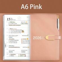 1 Stück 2026 Planungsbuch A5/A6 Terminplaner Kalenderbuch Tagesnotizblock (2026.01-2026.12)