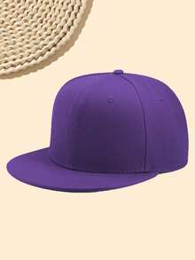 1pc Unisex Flat Brim Hip Hop Hat, Stylish Street Dance 3D Graphic, Multi-Color, Adjustable, Casual Outdoor Sports Beach, Polyester Patchwork Hard Top Baseball Cap, Suitable For Spring, Summer, Autumn, Winter