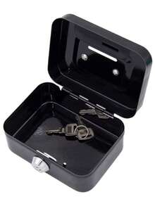 Hộp đựng đồ, hộp trang điểm, kiểu dáng trang trí nhà cửa đa năng, hộp kim loại chống cháy đựng tài liệu, tiền xu, thích hợp cho phòng ngủ, phòng khách, văn phòng, trường học, quà tặng bạn bè, sinh nhật, Ngày của Mẹ, Ngày của Cha, tựu trường, ngày lễ. - màu đen - Xem 10