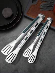 1 Stück 7/9/11/13 Zoll Edelstahl rutschfeste und hitzebeständige Lebensmittelzange, Haushalts-Brot-Lebensmittel-Clip Küchen-Klemme zum Kochen, Backen, Grillen, Steak