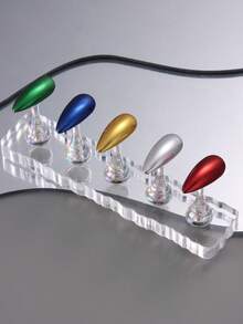 Nail Art Practice Tray,4 Styles Acrylic Aurora Magnetic Nail Holder False Nail Tip Nail Art Practice Whit 5/10 Stands + 1 Base Holder Premium Showing Shelf Nail Art Display Salon DIY Manicure,Suitable For Beginners And Professionals - Multicolor - View 9