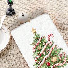 2/4 pièces Serviettes à vaisselle imprimées avec motif sapin de Noël, super absorbantes en microfibre moderne pour la cuisine et la cuisson, douces et très absorbantes, excellent cadeau pour les voisins, mamans, amis, pendaison de crémaillère, décoration de Noël, accessoires de cuisine