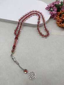 1条45颗10毫米穆斯林念珠手链，伊斯兰念珠，适合宰牲节的礼物 - 彩色 - 查看 6