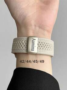 1pc Customizable Watch Band, Fashionable Breathable Nylon Woven Strap, Suitable For 49mm, 46mm, 45mm, 44mm, 42mm, 41mm, 40mm, 38mm; Magnetic Nylon Woven Watch Band, Suitable For 10/9/7/6/5/4/3/2/1, Adjustable - Valentine's Day And Mother's Day Gift, Personalized Customization, Birthday Surprise For Girlfriends - Multicolor - View 19