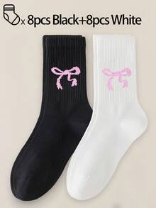 40 peças/30 peças/24 peças Meias Esportivas Confortáveis Unissex, Adequadas para Esportes e Treinamento, Meias Longas para Mulheres, Uso Casual e Empresarial, Antibacteriano, Macio, Preto e Branco, Resistente a Odores, Absorvente de Umidade, Macio e Leve, Adequado para Outono/Inverno, 20 peças/10 peças/8 peças/6 peças/4 peças/2 peças