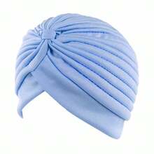 1pc Unisex Turban Headband With Twisted Knot & Pleated Design, Breathable & Lightweight, Classic Solid Color Headwrap, Versatile For Outdoor, Yoga, Sports, Casual Wear
