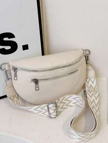 软皮女士时尚休闲腰包、马鞍包、新款百搭胸包、单肩斜挎包、旅行手机包。