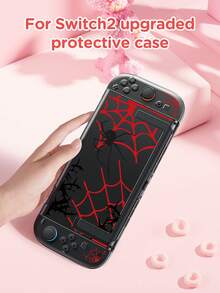 1pc Halloween Elements Spider, Spider Web Pattern Protective Case, Storage Bag, Bonus Skull Joystick Cap, Compatible With Switch2/Switch NS/Switch OLED, Accessories Compatible With Switch/Switch 2 Gaming Console, Full Set Including Storage Bag, Card Slot Base Shell, Switch Protective Case, Protect Your Gaming Console, Best Gift For Friends And Family On Halloween - Multicolor - View 14