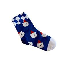 1pc Pet Christmas Squeaky Hide And Seek Sock Toy, With Crinkle Paper, Cartoon Christmas Element Pattern, Perfect Gift For Pets On Christmas Eve And Christmas