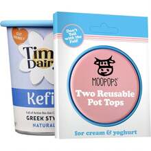 MOOPOPS - Pot Tops.2 Reusable Silicone Tops Specifically Designed To Fit Standard Yoghurt And Cream Pots.(Pastel) - Pastel - View 12